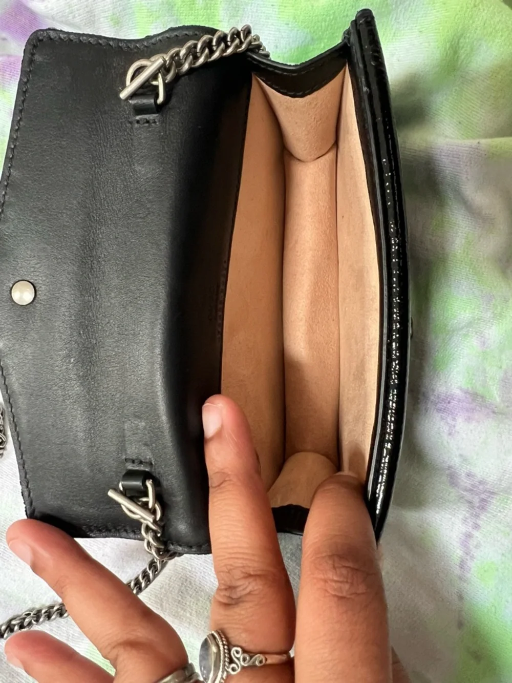 Gucci Mini Black Dionysus Suede Crossbody with Rhinestone Horsebit - Picture 6 of 6